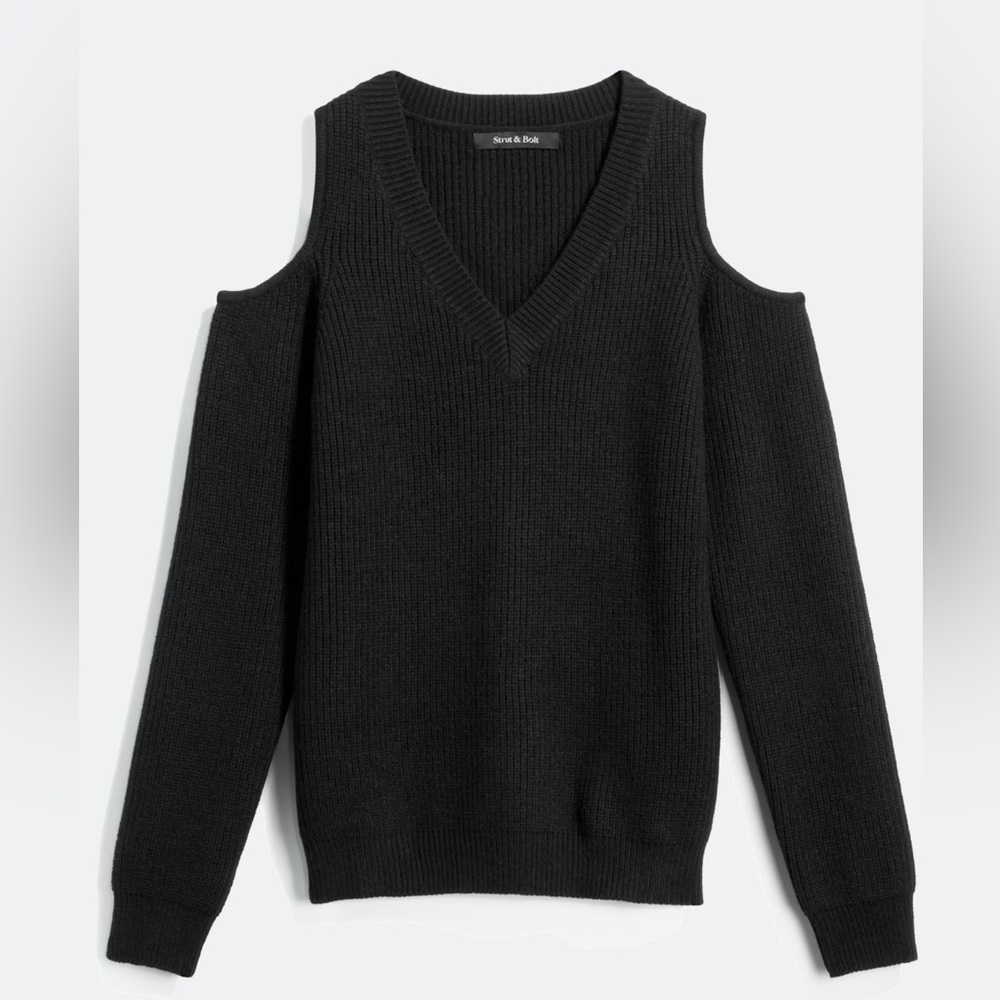 Strut & Bolt • Toni Cold Shoulder Pullover • XL • NWOT • Black